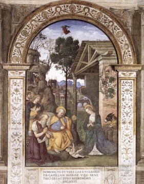 jesús Painting - Adoración del Niño Jesús Renacimiento Pinturicchio